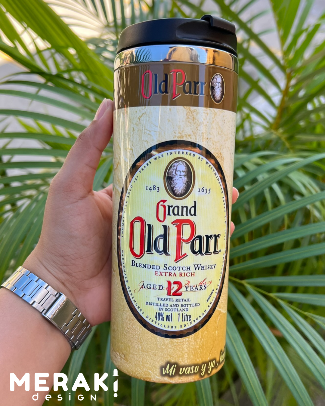 🥃 Vaso Térmico 450ml – Exclusivo Diseño de Old Parr ✨🔥