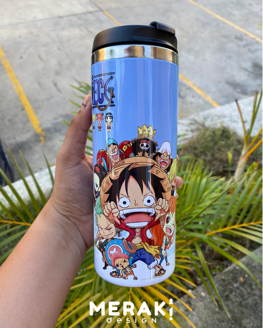 🏴‍☠️✨ Vaso Térmico Two Layer 450ml personalizado de One Piece ✨🏴‍☠️
