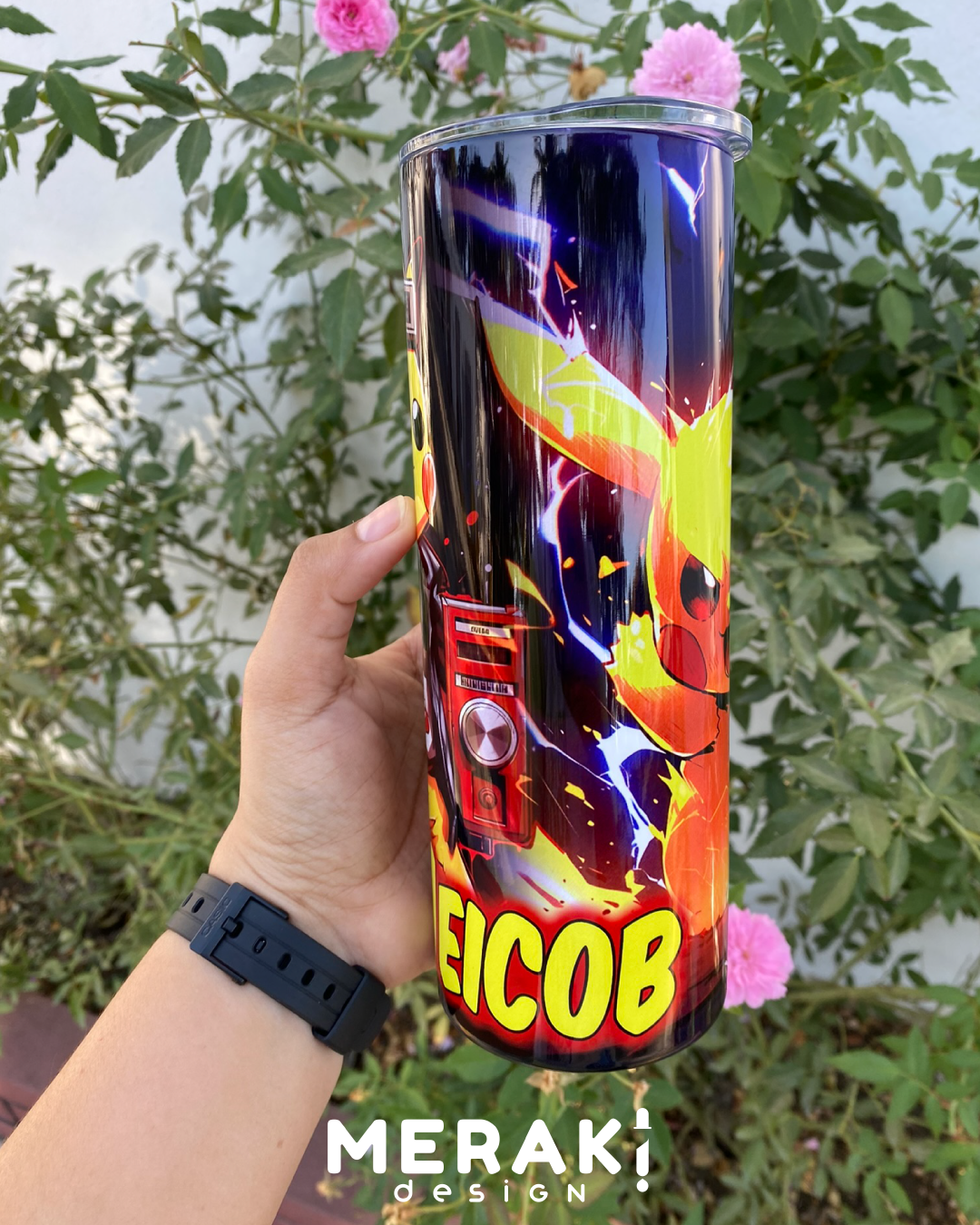 ⚡🟡 ¡Pika-Pika - Vaso Térmico Tumblr de 20oz personalizado ⚡🟡