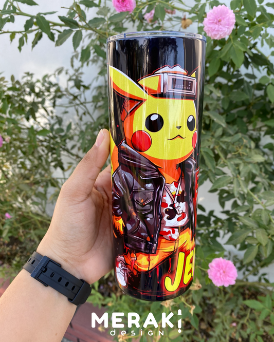 ⚡🟡 ¡Pika-Pika - Vaso Térmico Tumblr de 20oz personalizado ⚡🟡