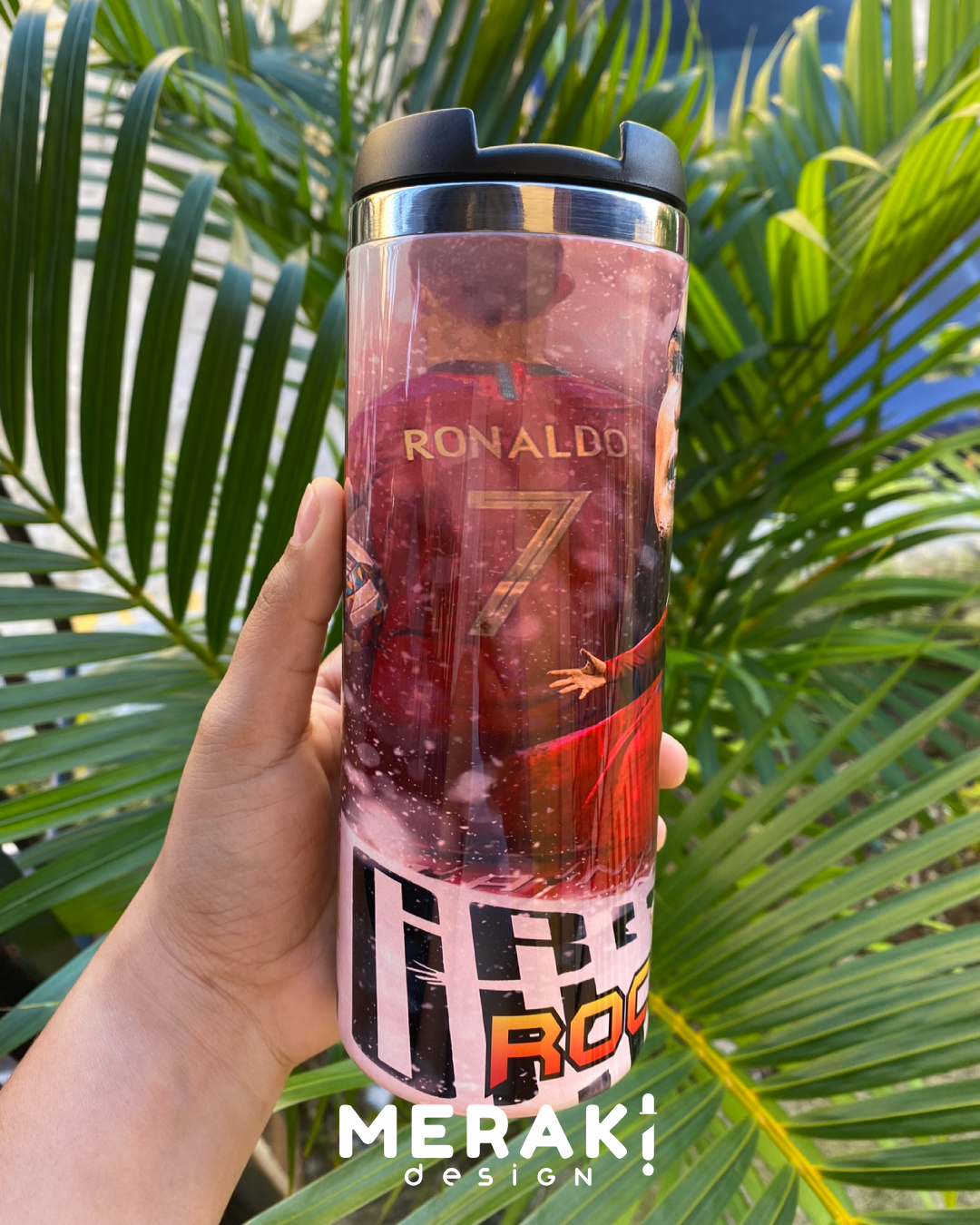 ¡Vive el Estilo de Cristiano Ronaldo con el Vaso Térmico Two Layer Personalizado! ⚽️✨