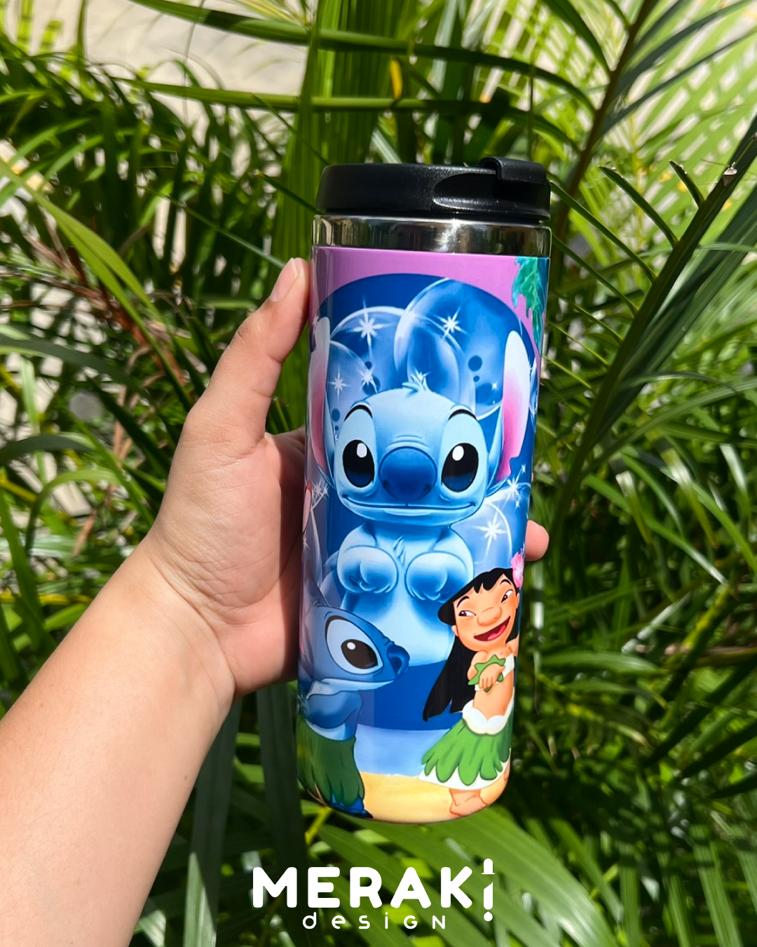 🌺 Vaso Térmico Personalizado – Lilo & Stitch
