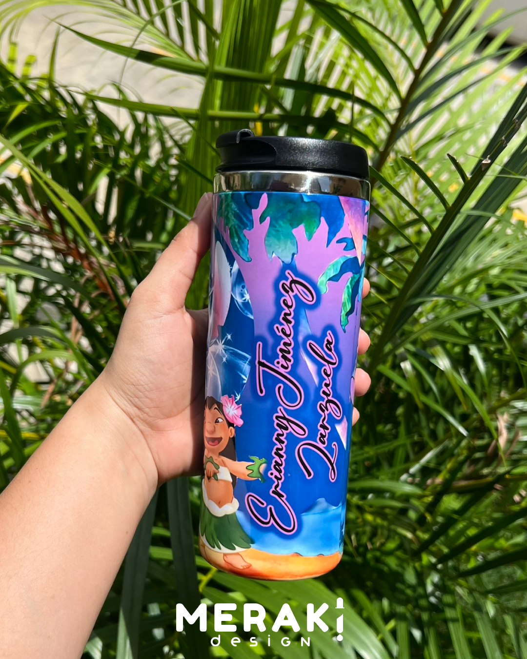 🌺 Vaso Térmico Personalizado – Lilo & Stitch