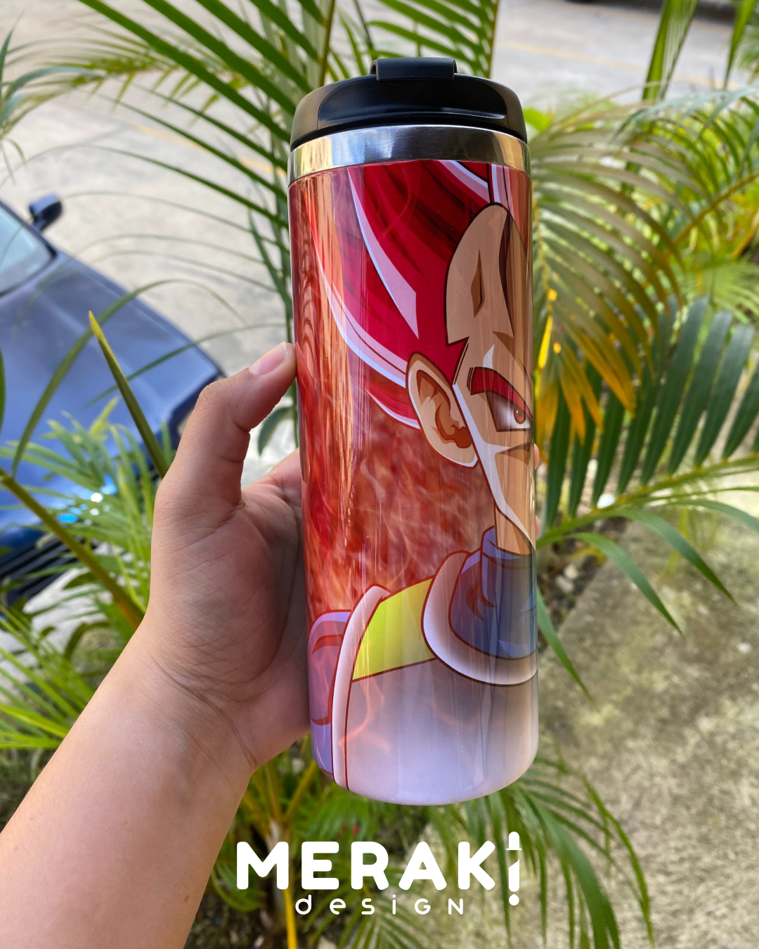 🌟 Vaso Térmico Two Layer 450ml – Poderoso Diseño de Vegeta ⚡👑