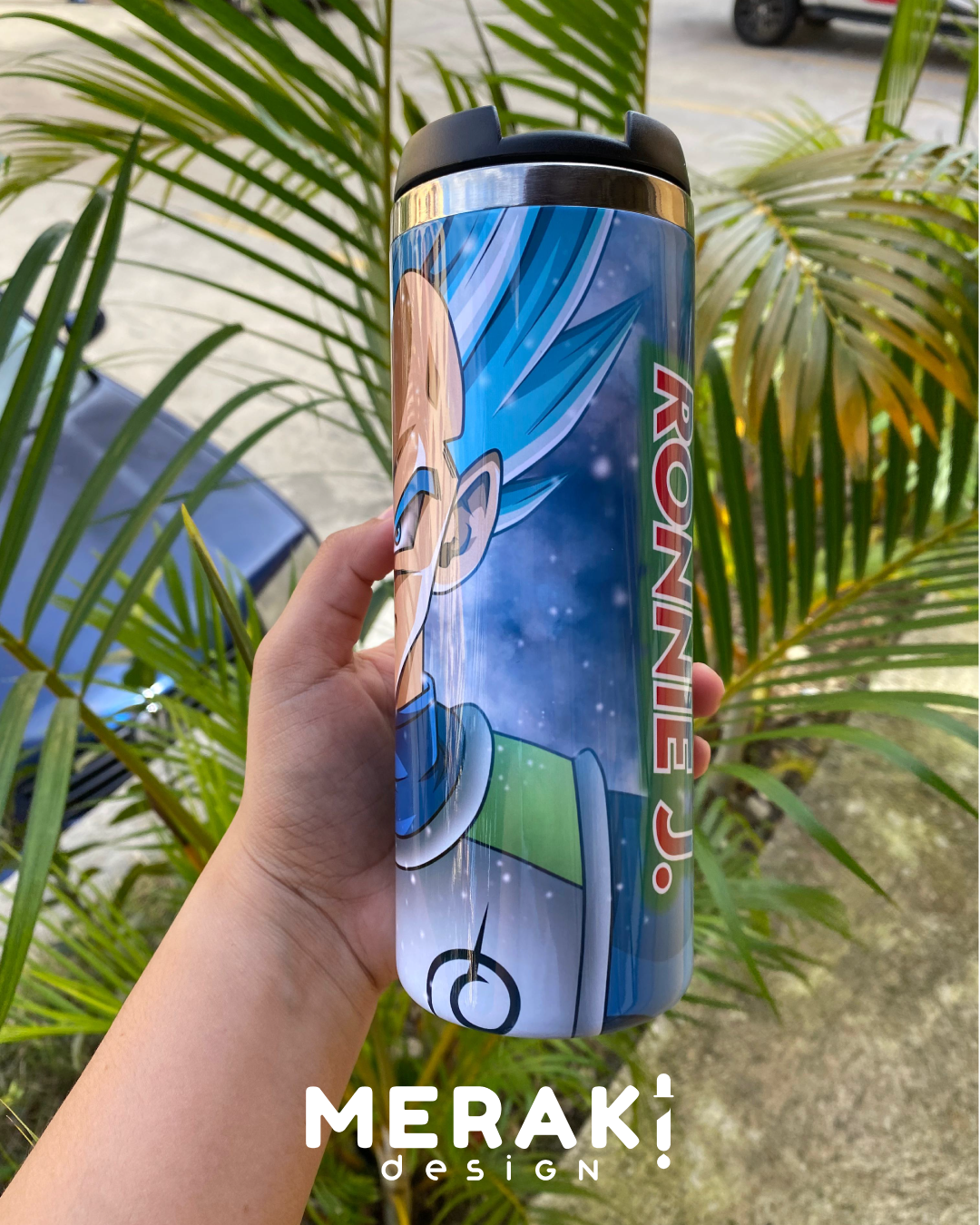 🌟 Vaso Térmico Two Layer 450ml – Poderoso Diseño de Vegeta ⚡👑