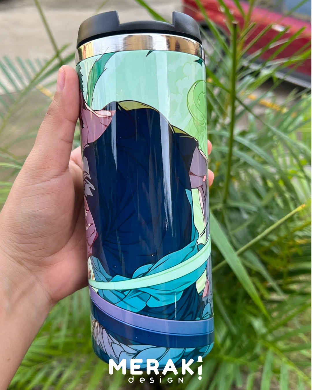 ⚔️🔥 Vaso Térmico Two Layer 450ml – Diseño Exclusivo de Roronoa Zoro 🔥⚔️