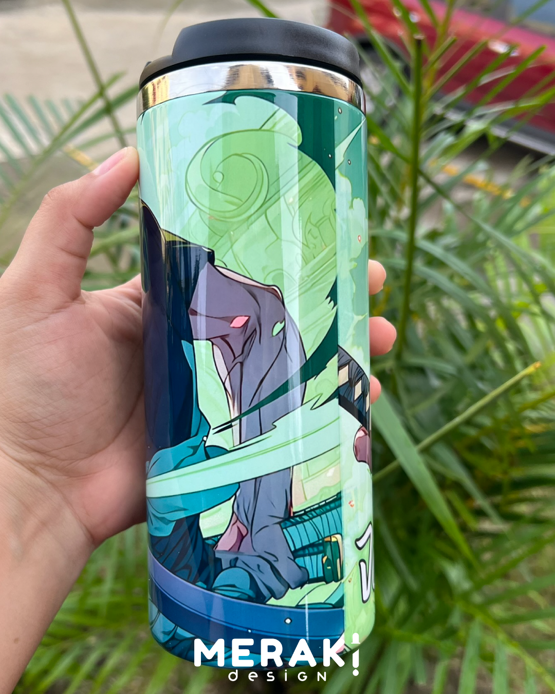 ⚔️🔥 Vaso Térmico Two Layer 450ml – Diseño Exclusivo de Roronoa Zoro 🔥⚔️